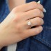 Λευκόχρυσο μονόπετρο δαχτυλίδι Κ18 με lab grown diamond